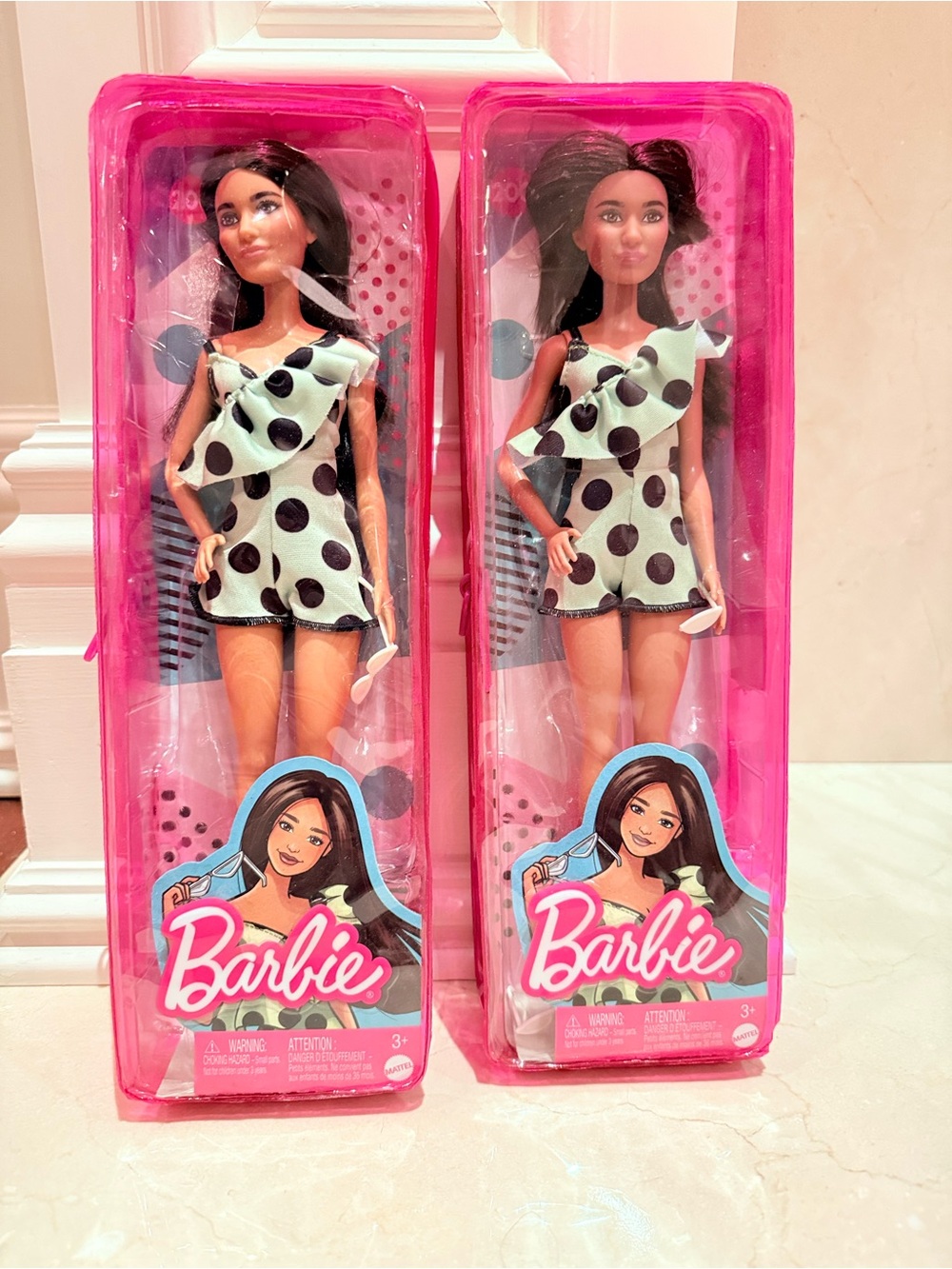 Barbie Fashionistas Polka Dot Dolls Lot of 2